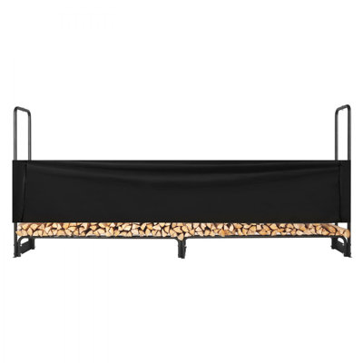 Support à bois robuste 12,7 pi avec housse, support pour bois de chauffage robuste de 152 x 14,2 x 46,1 po