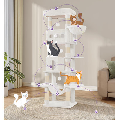 Batholo Multi-Level Cat Tree with Sisal Scratching Posts