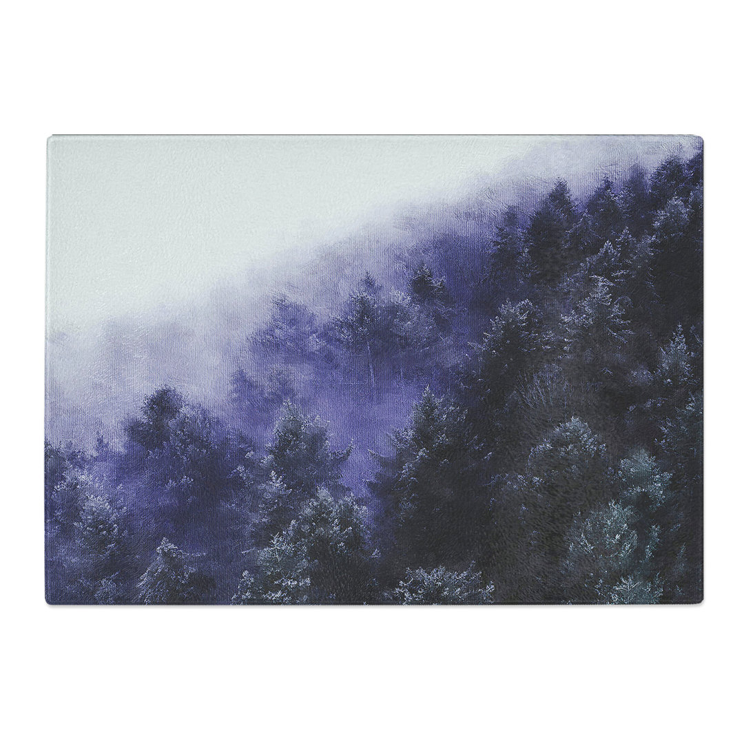 Tempered Glass Forest Fog in Germany Chopping Board