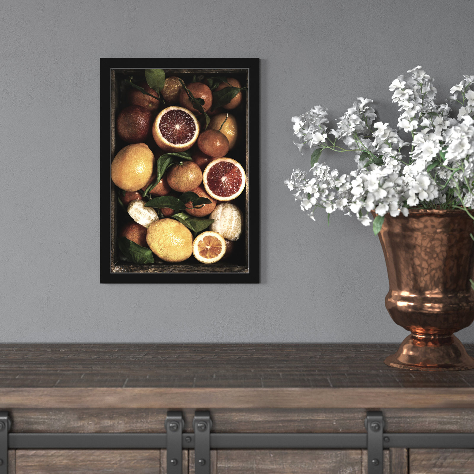 Fruit Still Life Canvas by Oliver Gal, 17" H x 12" W, Gold