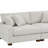 2 - Piece Upholstered Offwhite Chenille Modular Sectional Sofa with Armrests & Throw Pillows-718692623