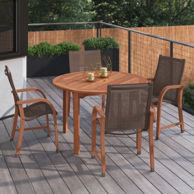 Anautica 4 - Person Patio Dining Set with Round Table