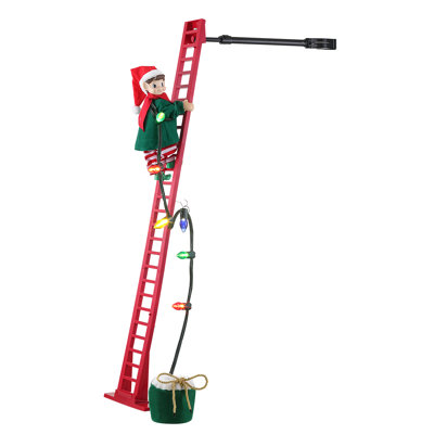 Magic of Christmas 43 in. Animated Ladder Climbing Elf