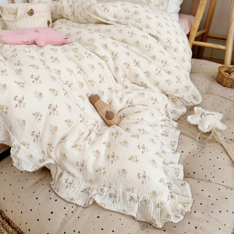 Cute Pattern 2-Layer Muslin Cotton Quilt/Blanket