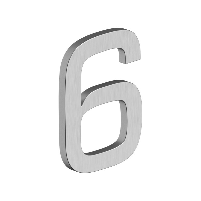 Deltana RNE-6U32D 4 "numéro 6, série E avec élévateurs, acier inoxydable brossé, Acier inoxydable brossé
