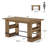 63-Inch Bar Table with Storage Shelves, Industrial Counter Height Pub Dining Table with Footrest for Kitchen, Dining Room, Living Room, Bistro, Rustic Brown