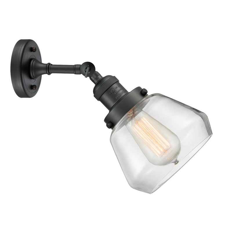Applique murale pour salle de bain 1 lumière Chill, Ampoule DEL 6 watts Vinage, Transparent, Noir mat