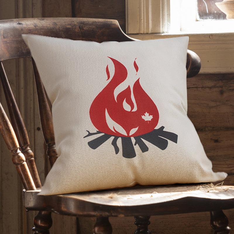 Coussin décoratif O Canada Campfire Canada, Polyester/ Bourre en polyester