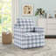Fauteuil d'appoint pivotant à rayures 32,28 po-1152895768