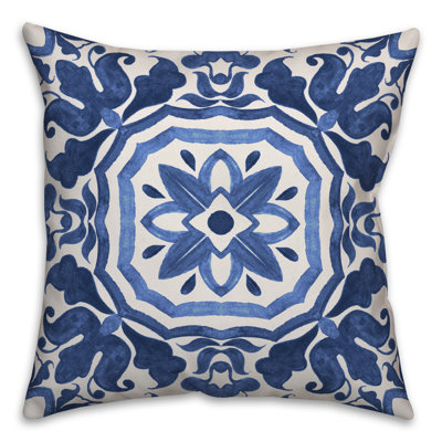 Housse et insert de coussin carré en damas Watercolor