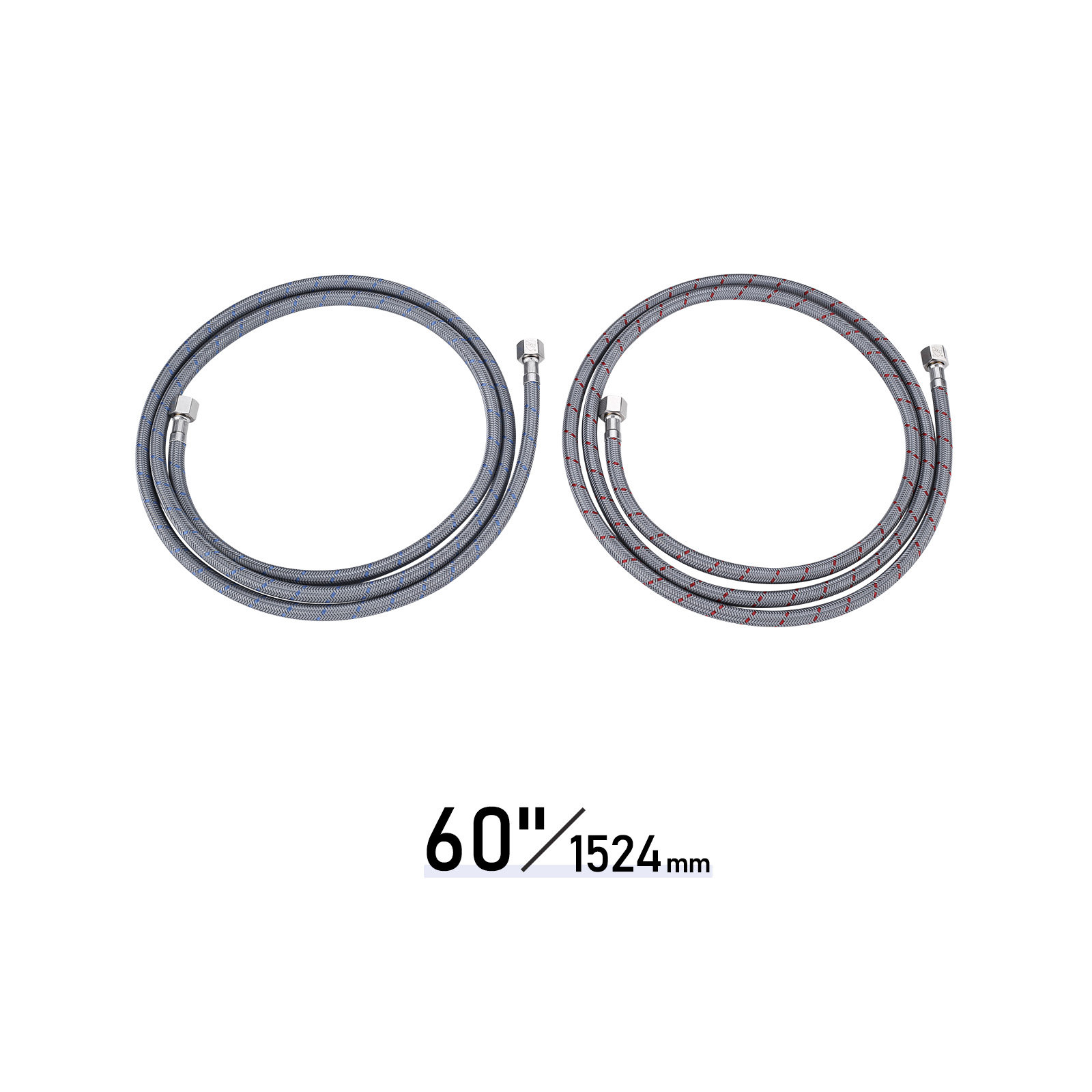 ARCORA Bathroom Kitchen Faucet Hose, Braided Nylon Cupc Supply Lines 3/8" Female Compression Thread × M10 Male Connector (1 Pair