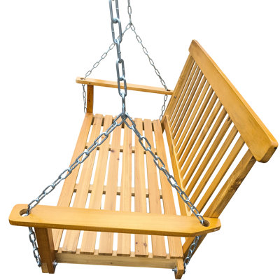 Banc d'extérieur en bois pivotant avec et suspendu. Pour le patio, la cour de jardin, le porche, la cour, etc. Facile à assembler, capacité de 800 lb, jardin de plaisir imperméable au porche avant, assemblage, poids