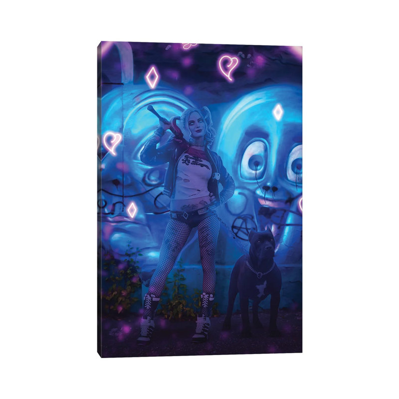 Harley Quinn by Marischa Becker - Wrapped Canvas Painting, 101.6 cm H x 66.04 cm W x 1.91 cm D