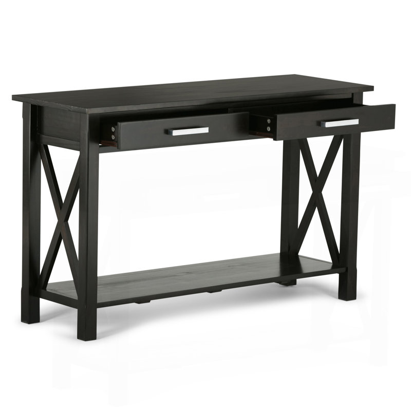 Console Sofa Table - Hickory, Black