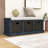 Rustic Storage Bench with 3 Rattan Baskets and Removable Cushion-1193220104