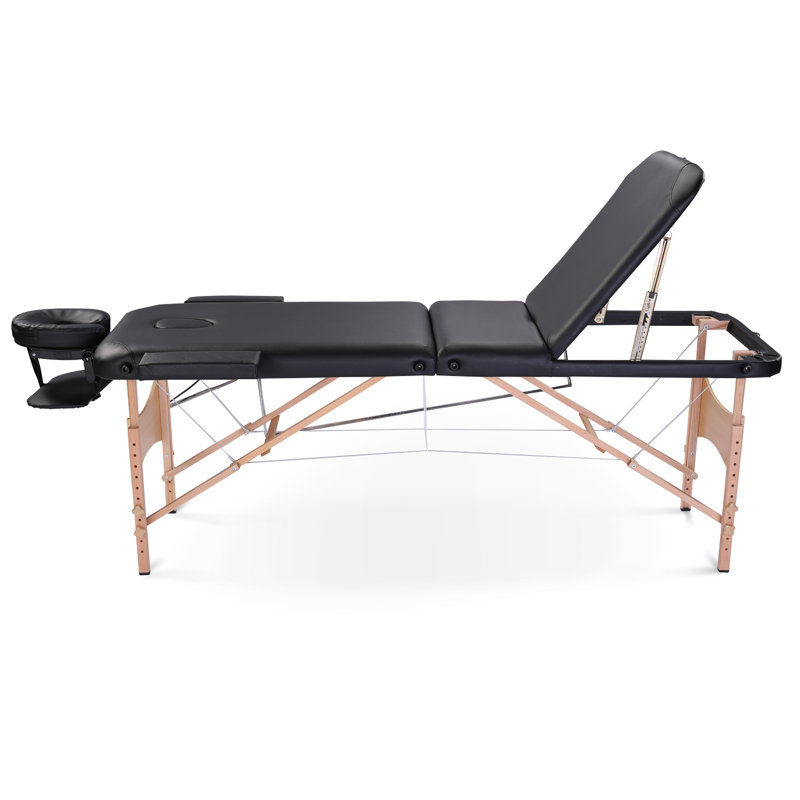 Table de massage, lit de massage portatif, lit de cils avec étui de transport, réglable en hauteur