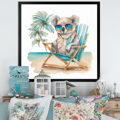 " Koala With Sunglasses On The Beach "