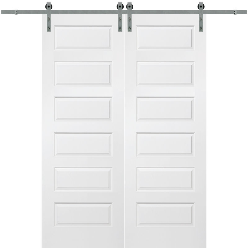 Porte de grange Rockport, Acier inoxydable, 64 po