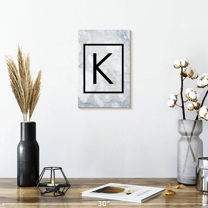Letter K, 12" H x 8" W