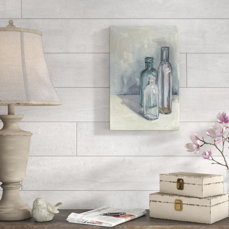 Still Life with Bottles II by Melissa Wang - Painting Print, 46cm H x 30cm W, Wrapped Canvas
