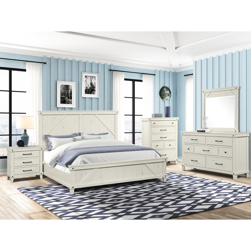 Table de chevet blanche avec 3 tiroirs et tablettes, structure en bois massif 3 en blanc, faite pour un look polyvalent