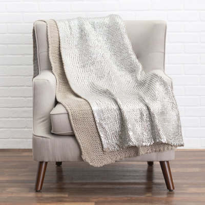 Couverture en tricot acrylique Cloud9 L 50 po pour espaces contemporains Cloud9 Design
