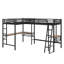 Lit mezzanine simple en métal avec bureau