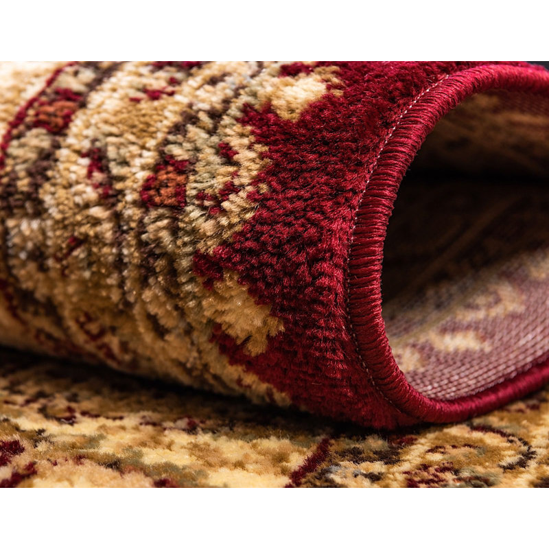 Tapis oriental rouge Odyssey, Carré 10 pi
