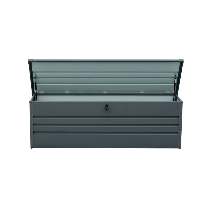 260 Gallon Metal Outdoor Deck Box Waterproof