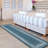 Ottohome Non-Slip Bordered Area Rug For Living Room, Hallway, Entryway Rug, Blue-1233561627