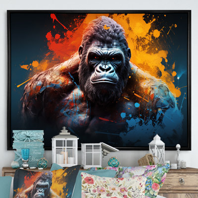 «Colorful Gorilla Force», reproduction d'art sur toile