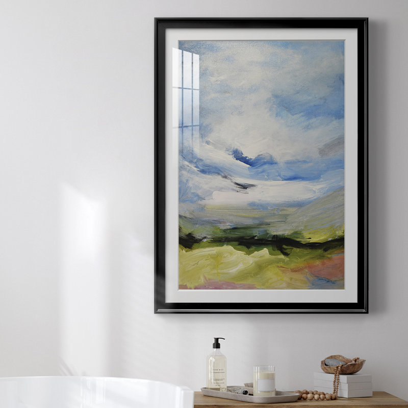 Autour des nuages IV - Autour des nuages IV - Impression sur, H 36,5 po x l 26,5 po x P 1 po, Cadre noir