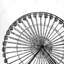 Grande roue monochrome - Toile encadrée noire pour la décoration intérieure