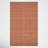 Rectangle Fleurette Solid Color Hand Loomed Polyester Area Rug in Orange-1022604573