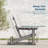 HDPE Glider Adirondack Chair 3-Position Adjustable, All-Weather Glider Rocking Outdoor Chair for Garden, Lawn & Porch-249551127