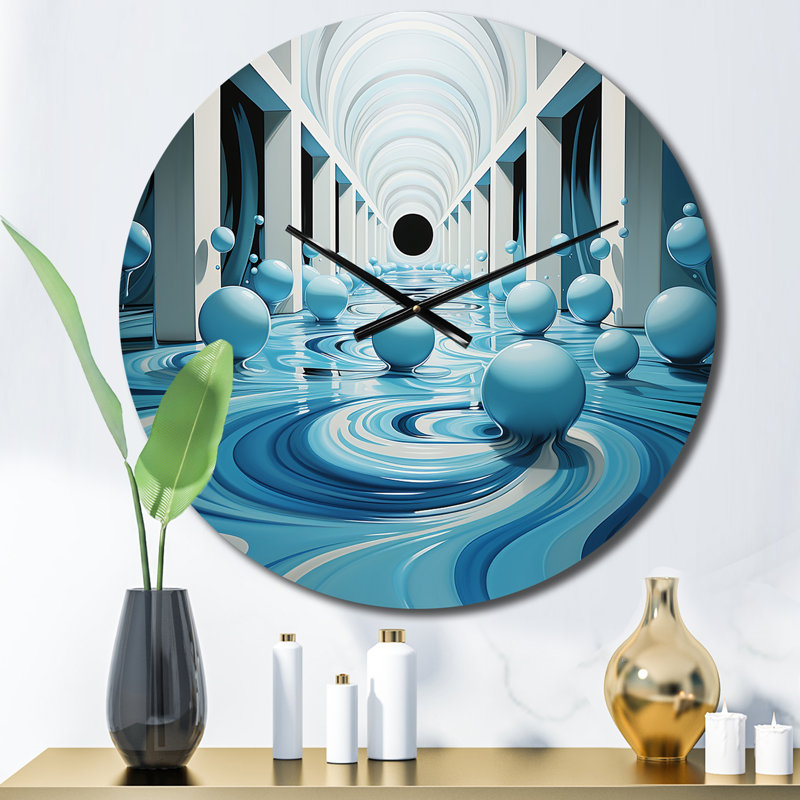 Chatia - Horloge murale abstraite, Grand