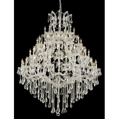 Stockard 49 - Light Glass Dimmable Tiered Chandelier