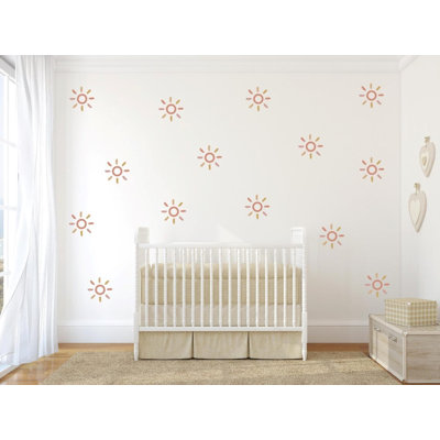 Sun Wall Stickers, Boho Sun Decals, Sun Wall Decals, Nursery Wall Decor, Kids Room Wall Art