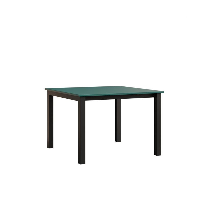 Berlin Gardens Berkley Expandable 42″ Dining Table, Teal, Matte Black