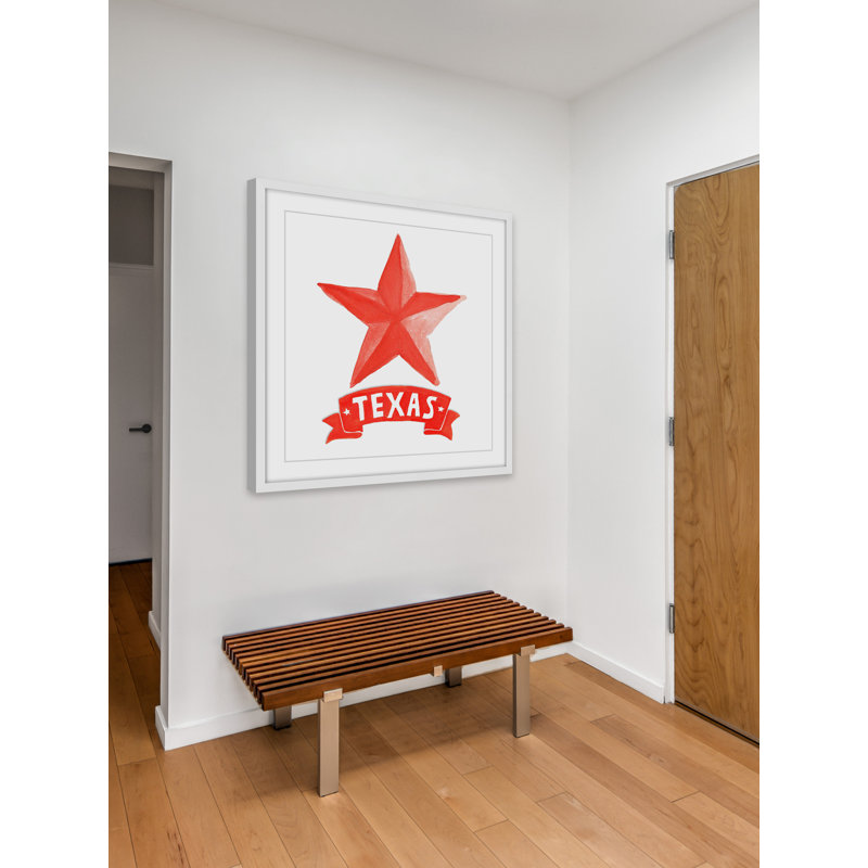 « texas me », reproduction de peinture encadrée, H 24 po x l 24 po x P 1,5 po