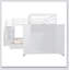 Lit superposé simple en L avec 3 tiroirs, bureau portable et garde-robe-609829243