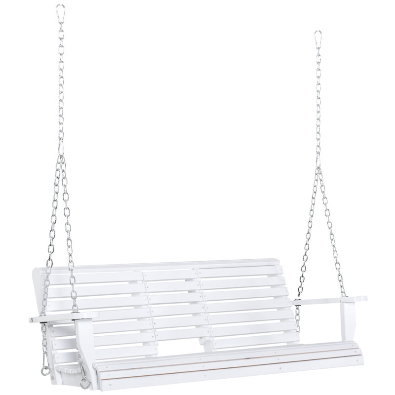 Balancelle de patio en bois 3 places Outsunny
