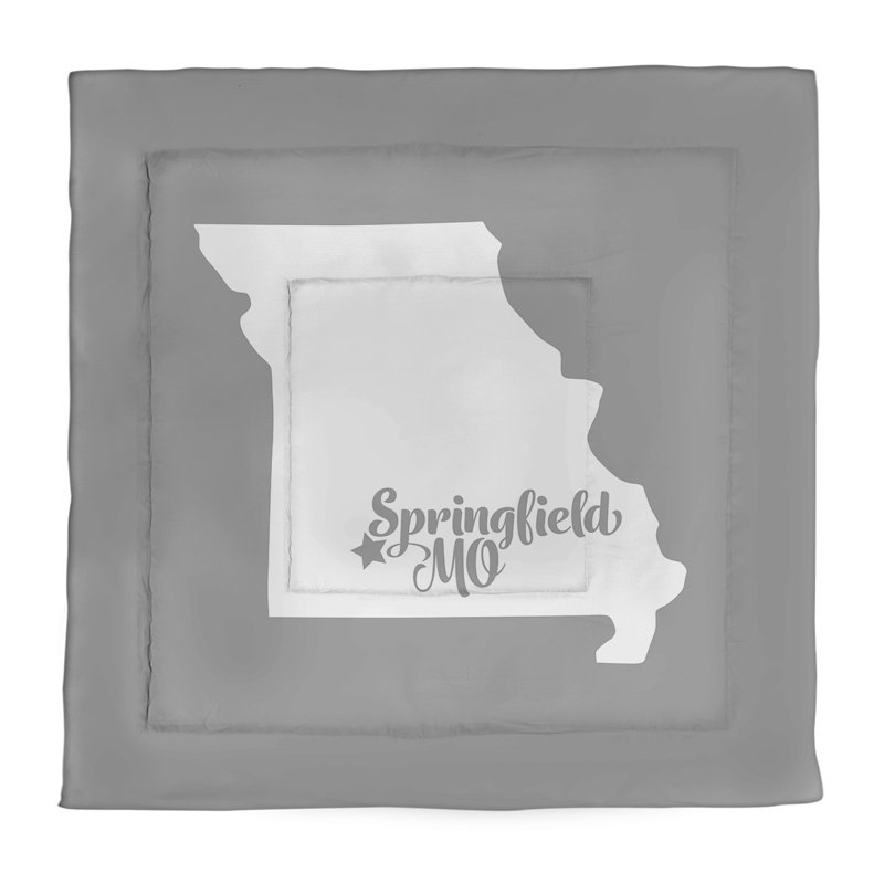 Missouri Polyester Percale Comforter, Gray