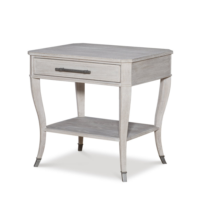 Camden Solid Wood End Table, White