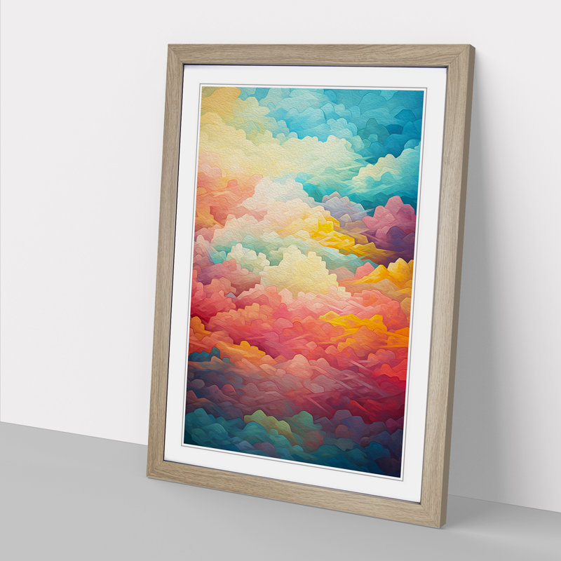 Single Picture Frame Print on Wood, Oak Framed, 46cm H x 34cm W