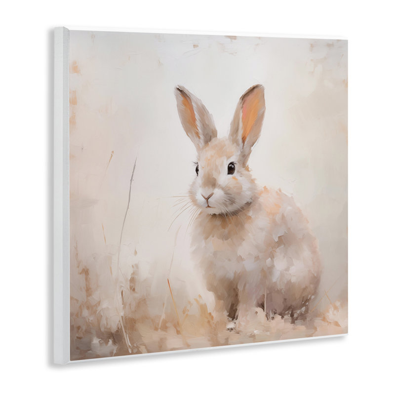 «Stupell Industries Neutral Gazing Bunny» par Arlington Prints