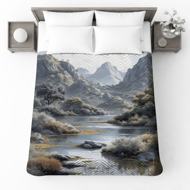 Couvre-lit matelassé Mountain River, Double