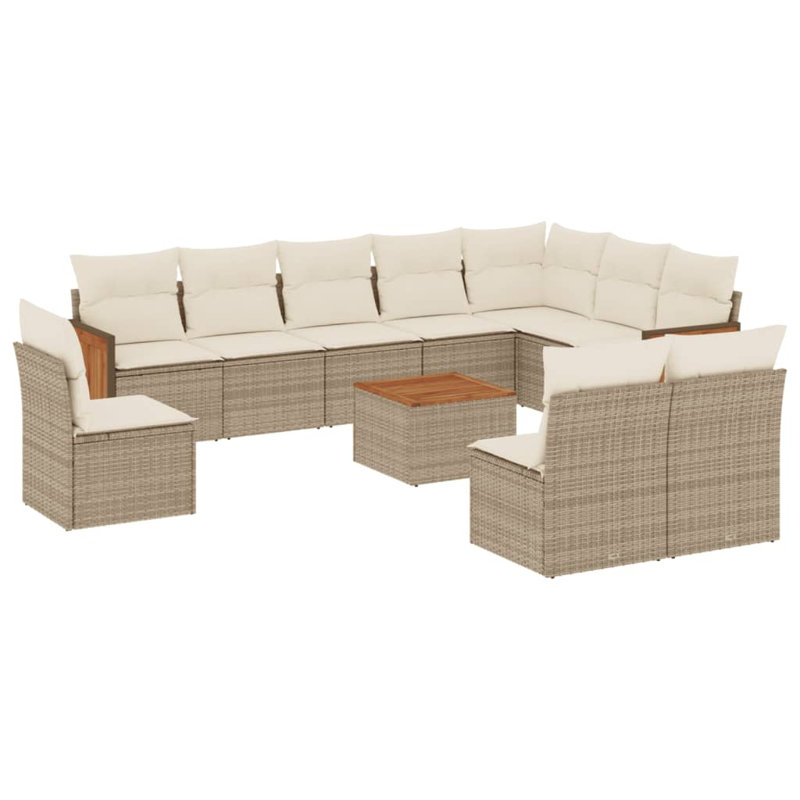 Ensemble de canapé de jardin Vidaxl beige