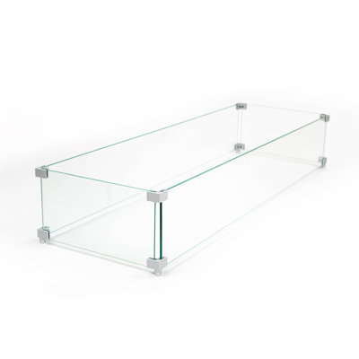 Pare-vent rectangulaire en verre trempé 42 po x 16,5 po Madison