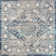 Modern Persian Vintage Medallion Navy/Light Gray Rug